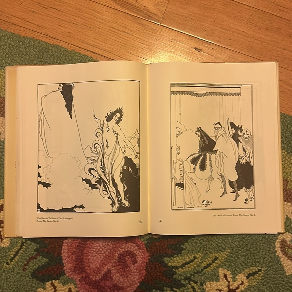 Aubrey Beardsley Art Book with Cream and Orange Cover